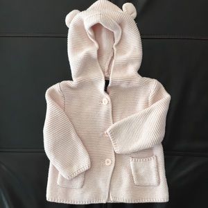 Baby Gap- soft pink hooded sweater